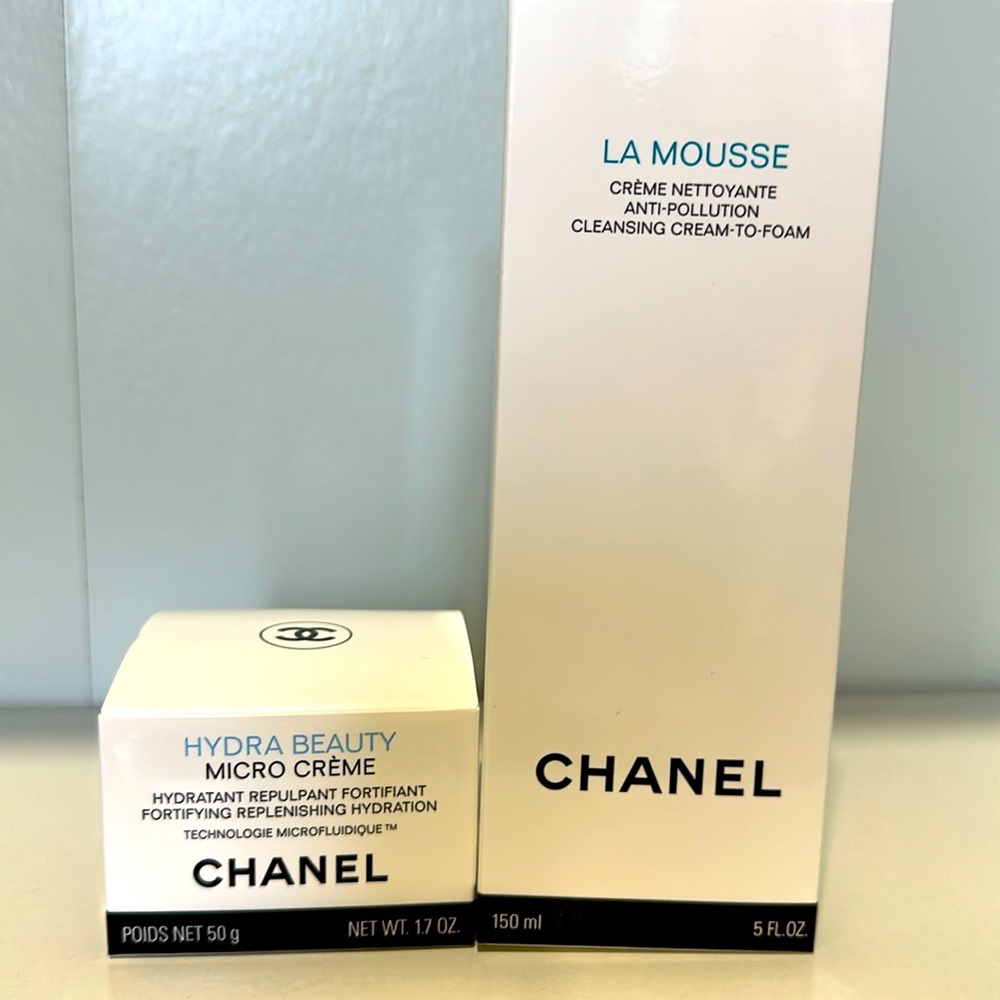 NIB CHANEL Hydra Beauty Micro Creme 50g & La Mousse Cleansing Cream 150ml